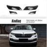 Накладки на фары прозрачные для Skoda Kodiaq (2016-2021) 4 шт (фары+птф) купить недорого с доставкой в Артем