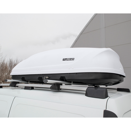 Бокс-багажник на крышу Аэродинамический White "Turino 1" купить недорого с доставкой в Артем