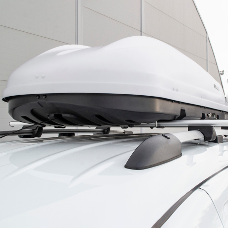 Бокс-багажник на крышу Аэродинамический White "Turino 1" купить недорого с доставкой в Артем